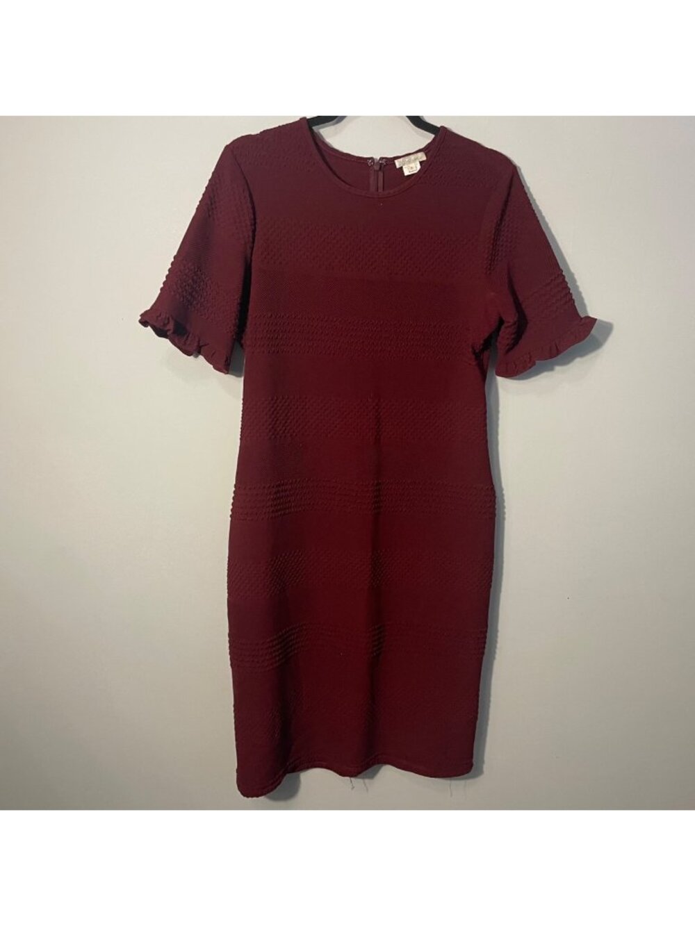 shoshana textured knit sheath dress